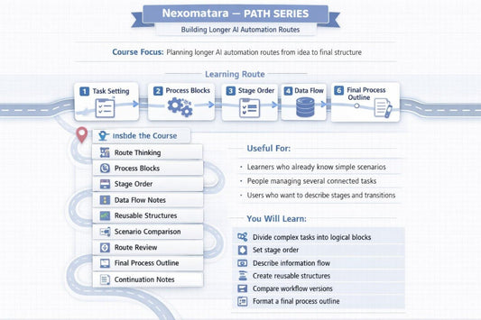 Nexomatara PATH Series course outline for building automation routes on a white background